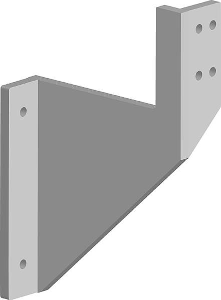 Produktbilde for NISCHEBESLAG 6 CM LAKKERT GRÅ PR. PAR, delenummer 15600