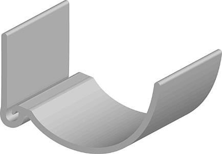 Produktbilde for STØTTELAGER FASADE KASSE + FASADE UTEN KASSE MONTERT PÅ VEGG PR. STK, delenummer 36300