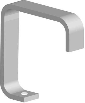 Produktbilde for VEGGFESTE TIL FRONTKASSE NEDSENKBAR KAPPE PR. STK, delenummer 50135