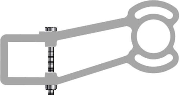 Produktbilde for ENDEGAVEL 35 X 35 MM M/ SKRUE M6X60 PR. STK, delenummer 54750