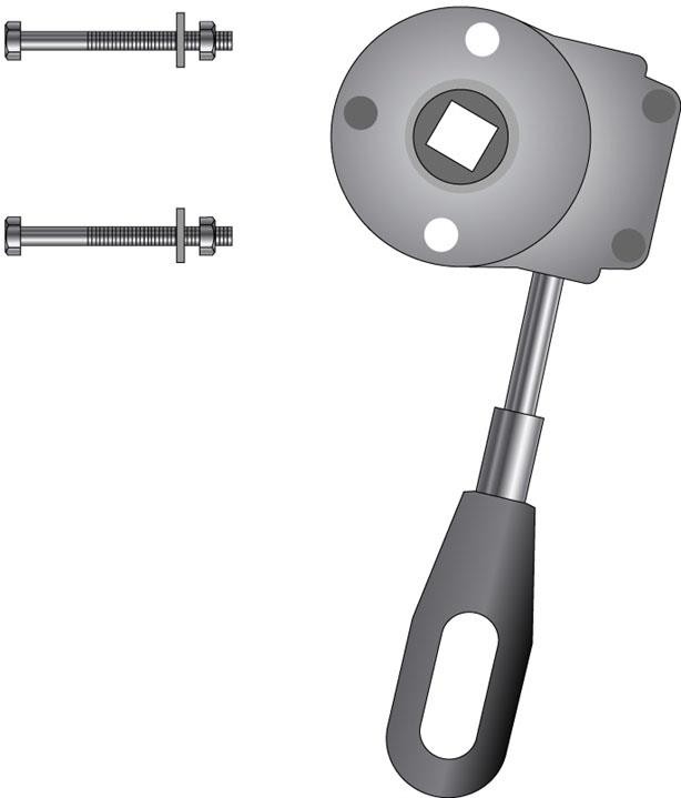 Produktbilde for SNEKKE 1:7 M/ 2 STK. SKRUER M6X60 M/SKIVER M6 PR. STK (PASSER 2 ARMER), delenummer 54800