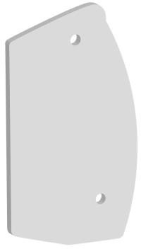 Produktbilde for ENDEDEKSEL MEGAFRONT 2010 ALUMINIUM PR. PAR, delenummer 55550