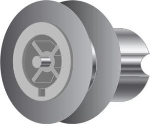 Produktbilde for SNORRULLER TIL DUKRØR 42 MM PR. STK, delenummer 12500