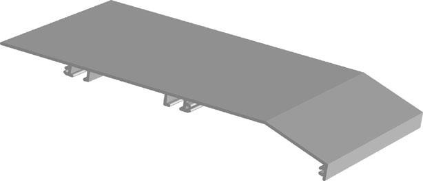 Produktbilde for ALUMINIUM TAK SVART KOMPLETT MED ALLE DELER UTEN ENDEDEKSEL 60300 (RAAL 9005) PR. METER, delenummer 60200